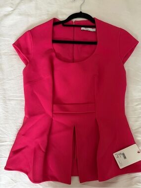 Safiyaa Sasha Crêpe Peplum Top